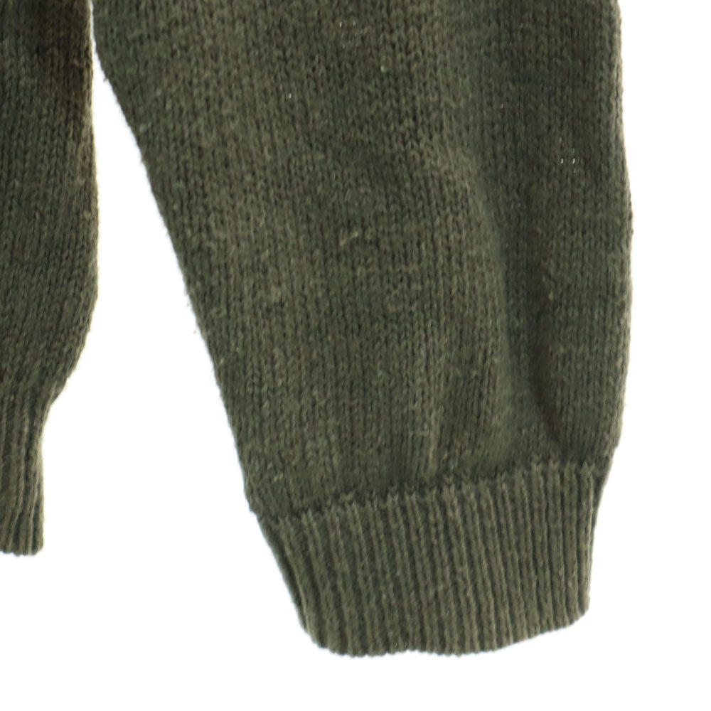 GAP ギャップ 90s リネンブレンド 白タグ オールド アーガイル 長袖 コットンニット セーター L グリーン系 メンズ