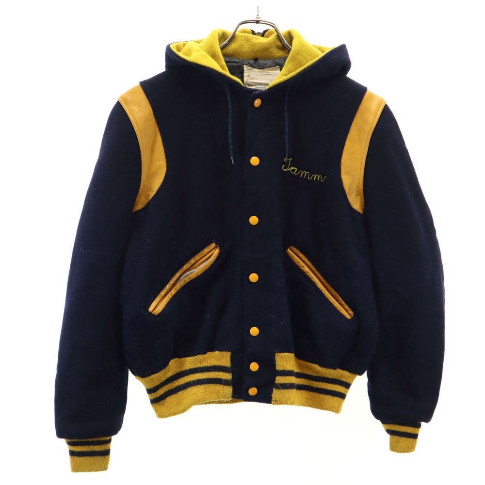 DeLONG デロング 70s ヴィンテージ セーラースタ 長袖 スタジャン 38 ネイビー系 メンズ