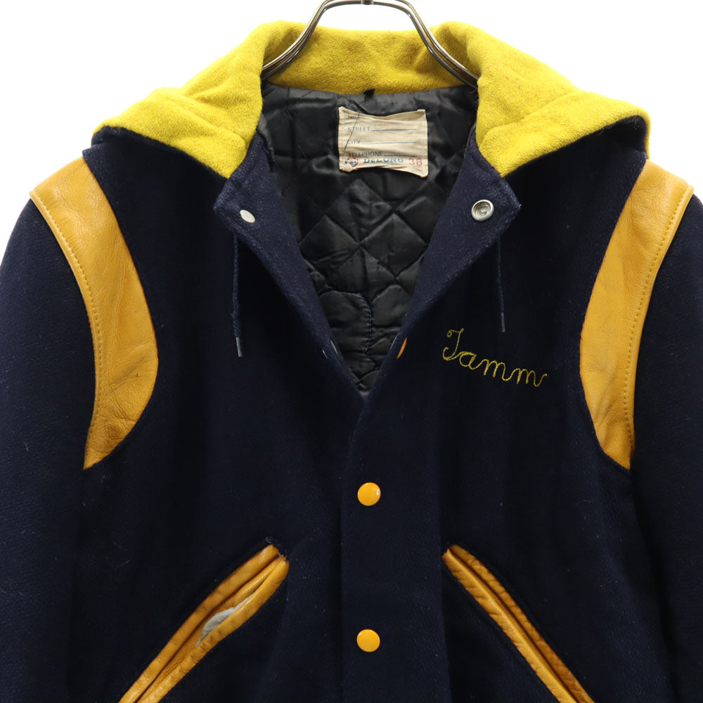 DeLONG デロング 70s ヴィンテージ セーラースタ 長袖 スタジャン 38 ネイビー系 メンズ