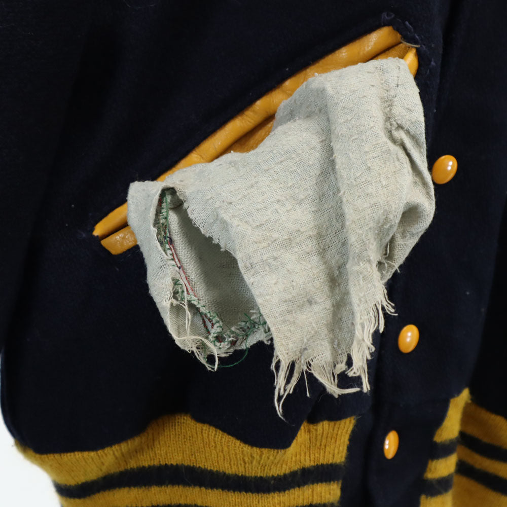 DeLONG デロング 70s ヴィンテージ セーラースタ 長袖 スタジャン 38 ネイビー系 メンズ