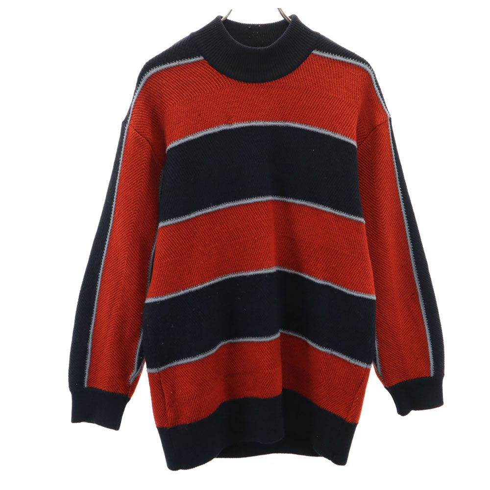 ISSEY MIYAKE MEN イッセイミヤケメン 80s 筆タグ 日本製 ウール ヴィンテージ 長袖 セーター M 赤×紺 ニット メンズ