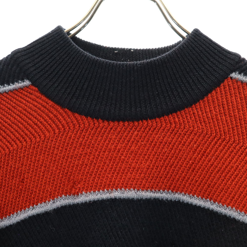 ISSEY MIYAKE MEN イッセイミヤケメン 80s 筆タグ 日本製 ウール ヴィンテージ 長袖 セーター M 赤×紺 ニット メンズ