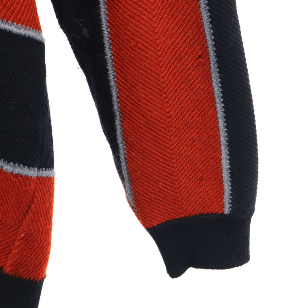 ISSEY MIYAKE MEN イッセイミヤケメン 80s 筆タグ 日本製 ウール ヴィンテージ 長袖 セーター M 赤×紺 ニット メンズ