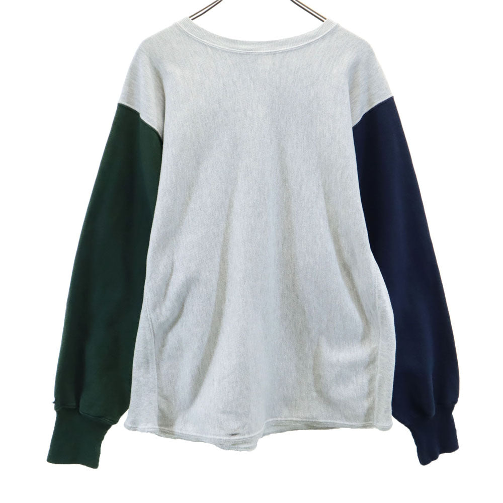 Champion チャンピオン 90s リバースウィーブ REVERSE WEAVE USA製 クレイジーパターン 刺繍タグ XXL 長袖 トレーナー XXL グレー系 スウェット 裏起毛 メンズ