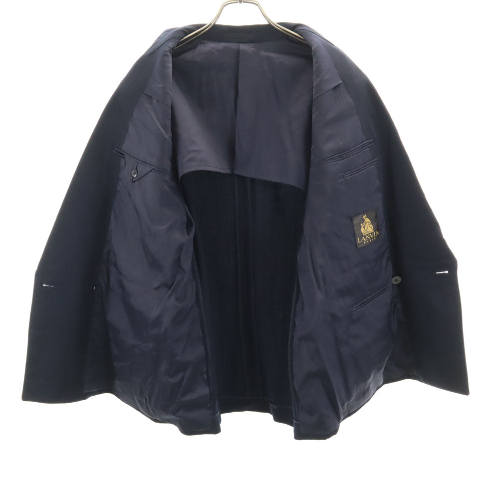 LANVIN ランバン 80s 90s オールド ダブル テーラードジャケット 48-45 ネイビー ブレザー メンズ