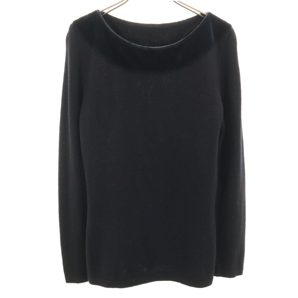 SalvatoreFerragamo サルバトーレフェラガモ 90s イタリア製 カシミヤブレンド オールド 長袖 セーター S ブラック ニット メンズ