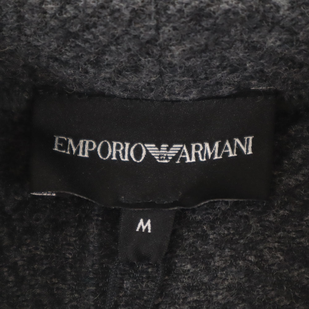 Emporio Armani エンポリオアルマーニ ウールブレンド ニット パーカー M グレー メンズ