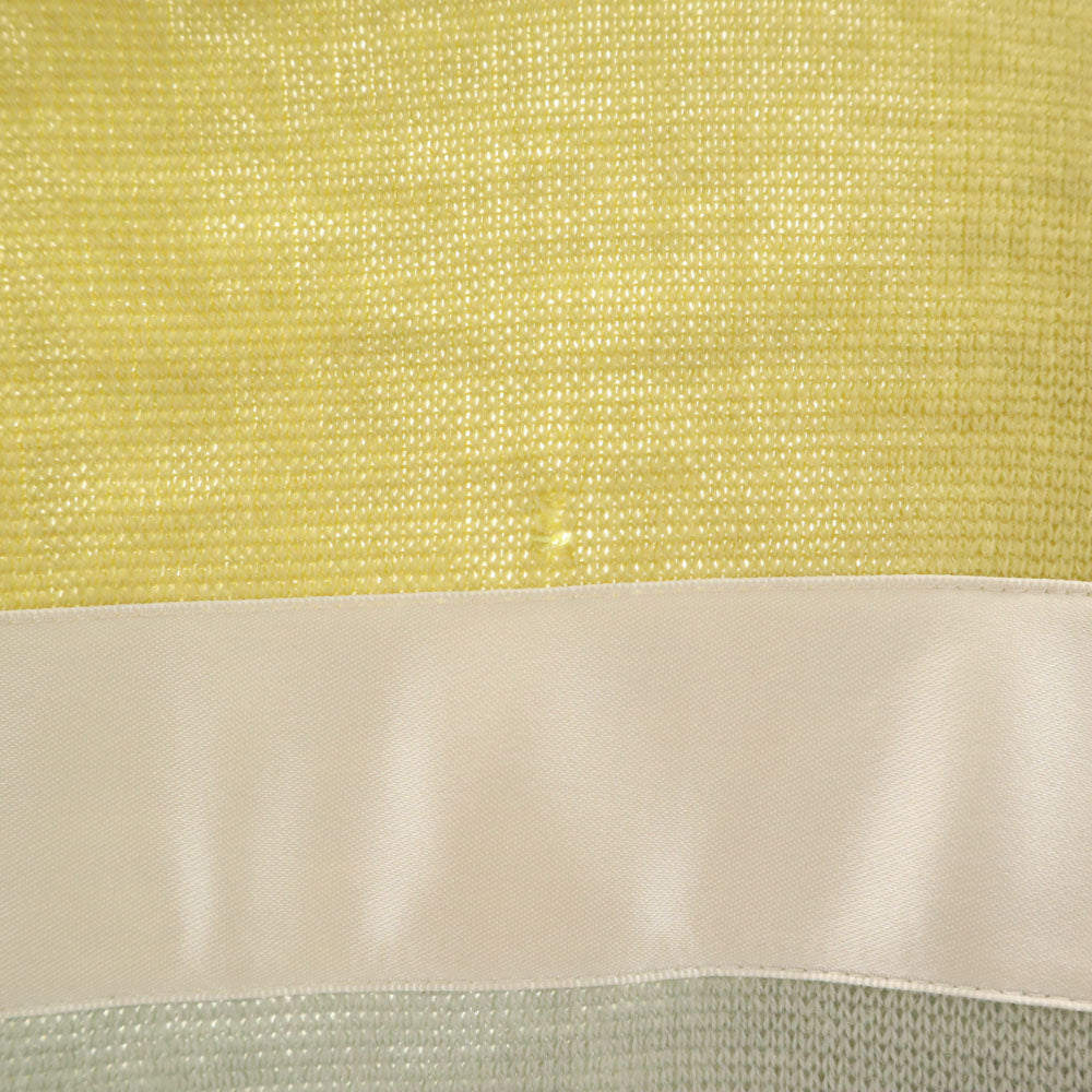 Salvatore Ferragamo サルヴァトーレフェラガモ 90s イタリア製 オールド ボーダー柄 長袖 ニットカーディガン M イエロー系 レディース