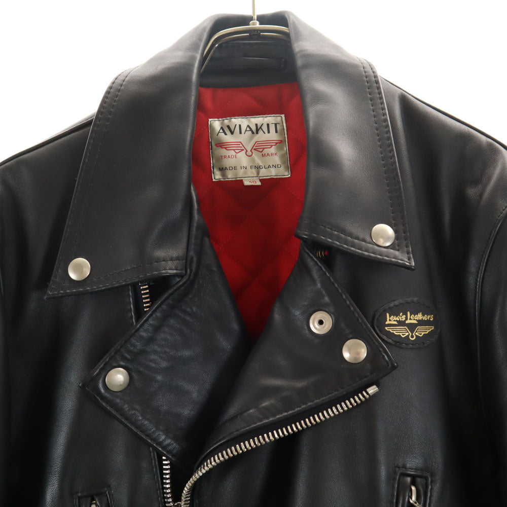 ルイスレザー イングランド製 Lightning ダブルライダースジャケット 40 ブラック Lewis Leathers AVIAKIT レザージャケット ライトニング メンズ