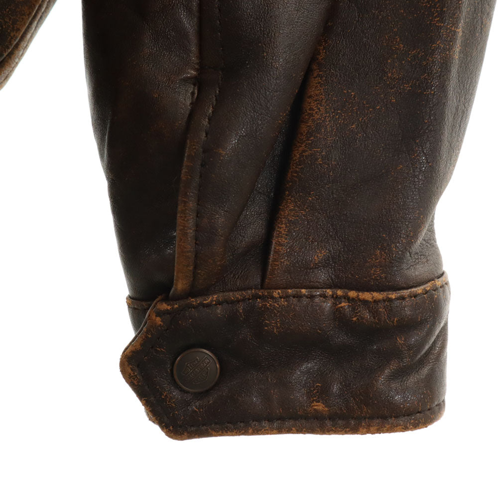 HARLEY DAVIDSON ハーレーダビッドソン 90s オールド レザージャケット 40 ブラウン G-1タイプ ライナー付 メンズ