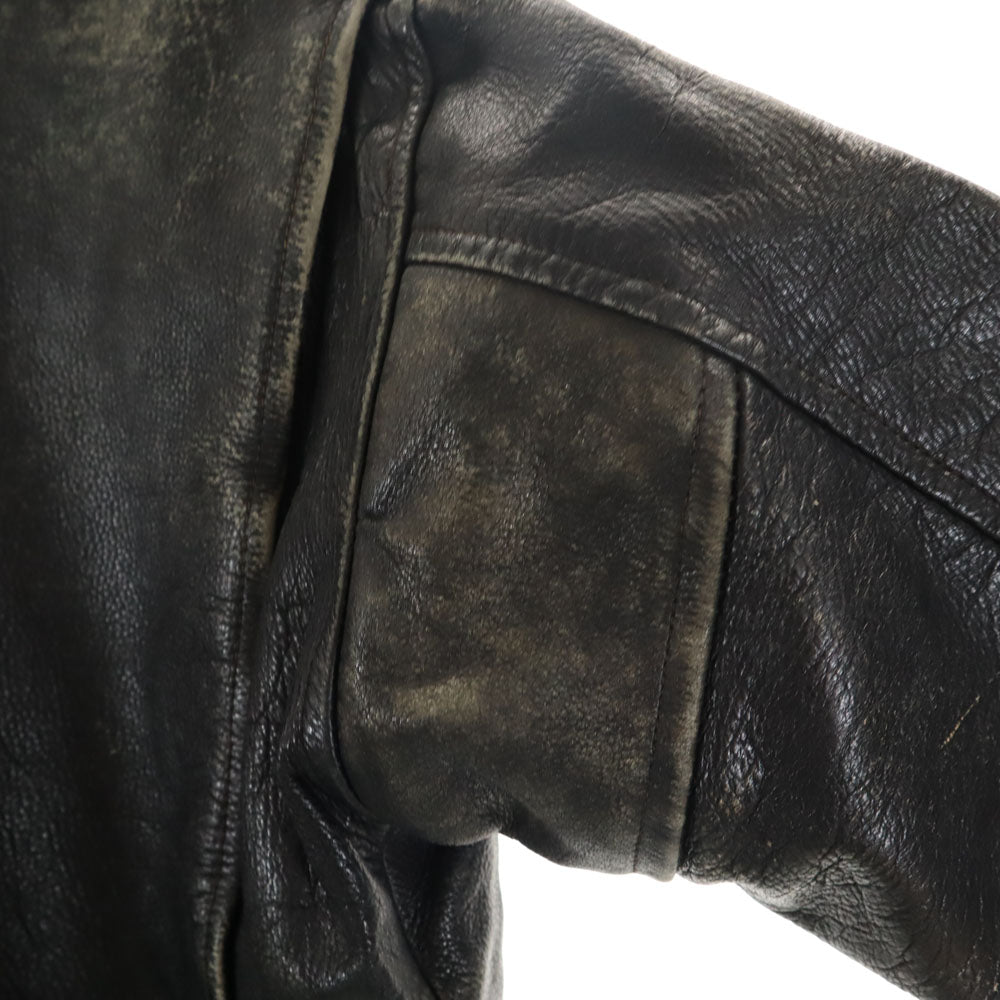 Million DOG 60s 70s ヴィンテージ ダブルライダースジャケット ブラック レザージャケット メンズ