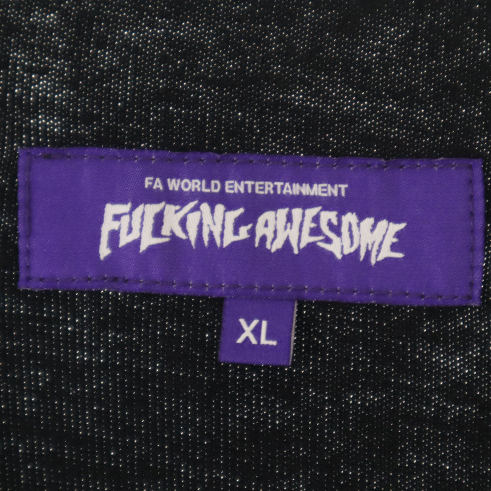 ファッキング オーサム 長袖 ポロシャツ XL ブラック ラガー メンズ