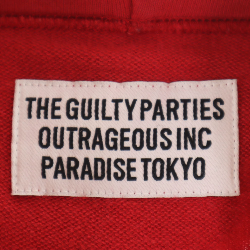 ギルティーパーティーズ 日本製 バックロゴ 長袖 スウェットパーカー L レッド The Guilty Parties ワコマリア メンズ