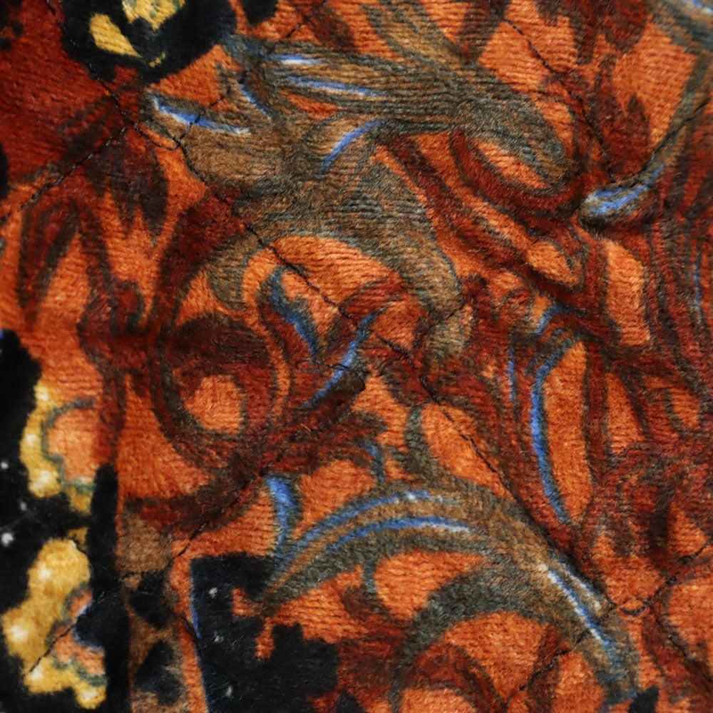 OLD オールド 80s 90s 総柄 ショールカラー キルティングジャケット ブラウン 他 レディース