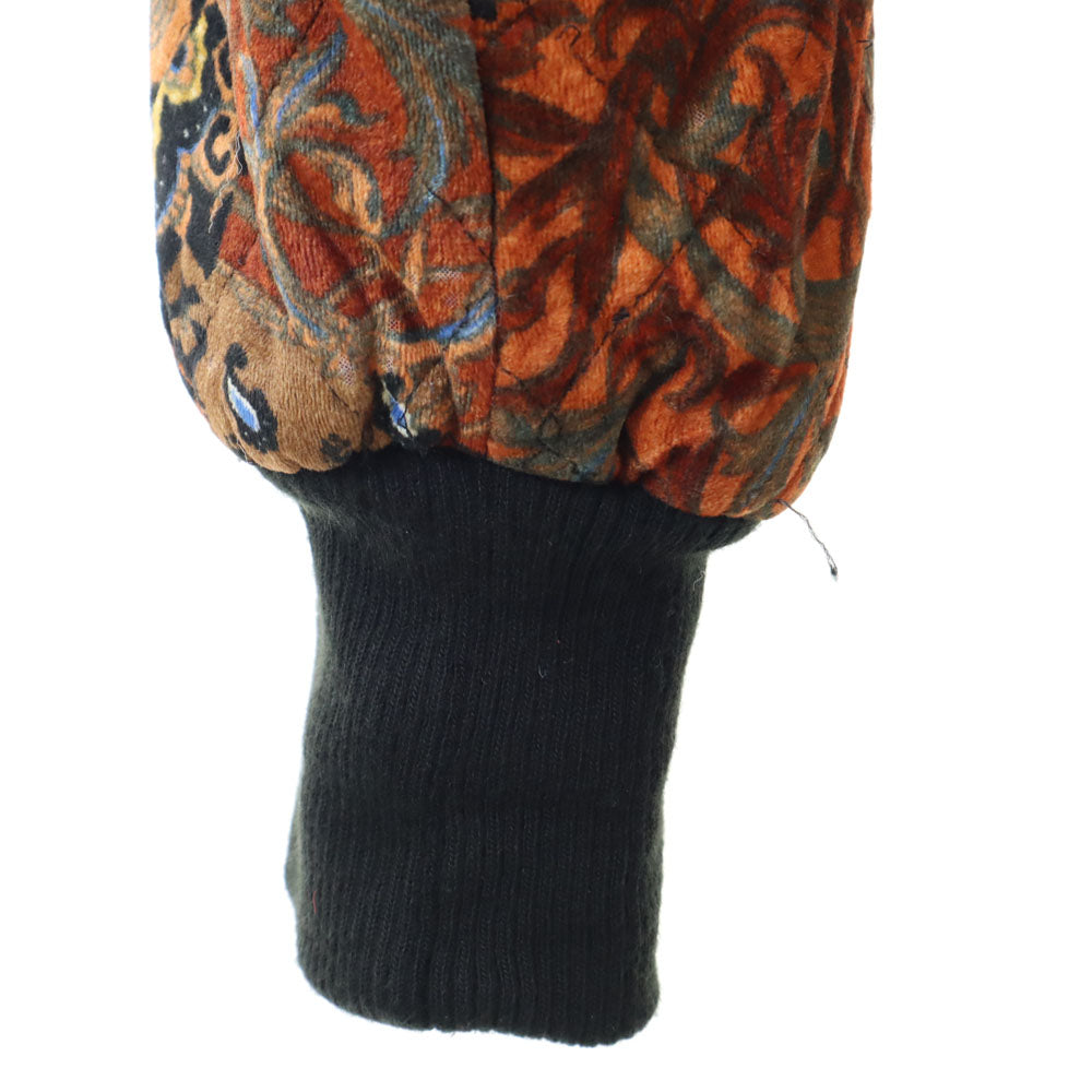 OLD オールド 80s 90s 総柄 ショールカラー キルティングジャケット ブラウン 他 レディース