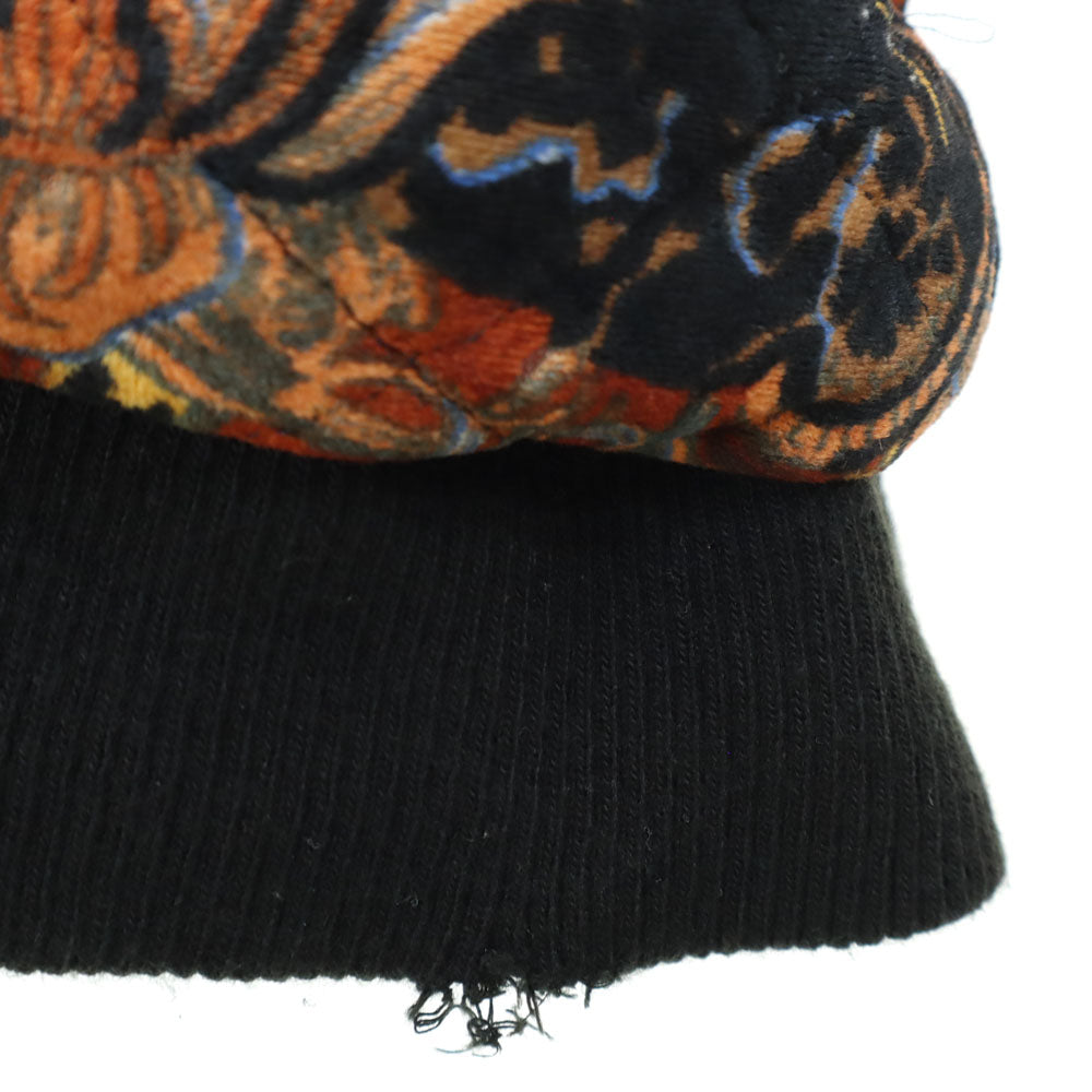 OLD オールド 80s 90s 総柄 ショールカラー キルティングジャケット ブラウン 他 レディース