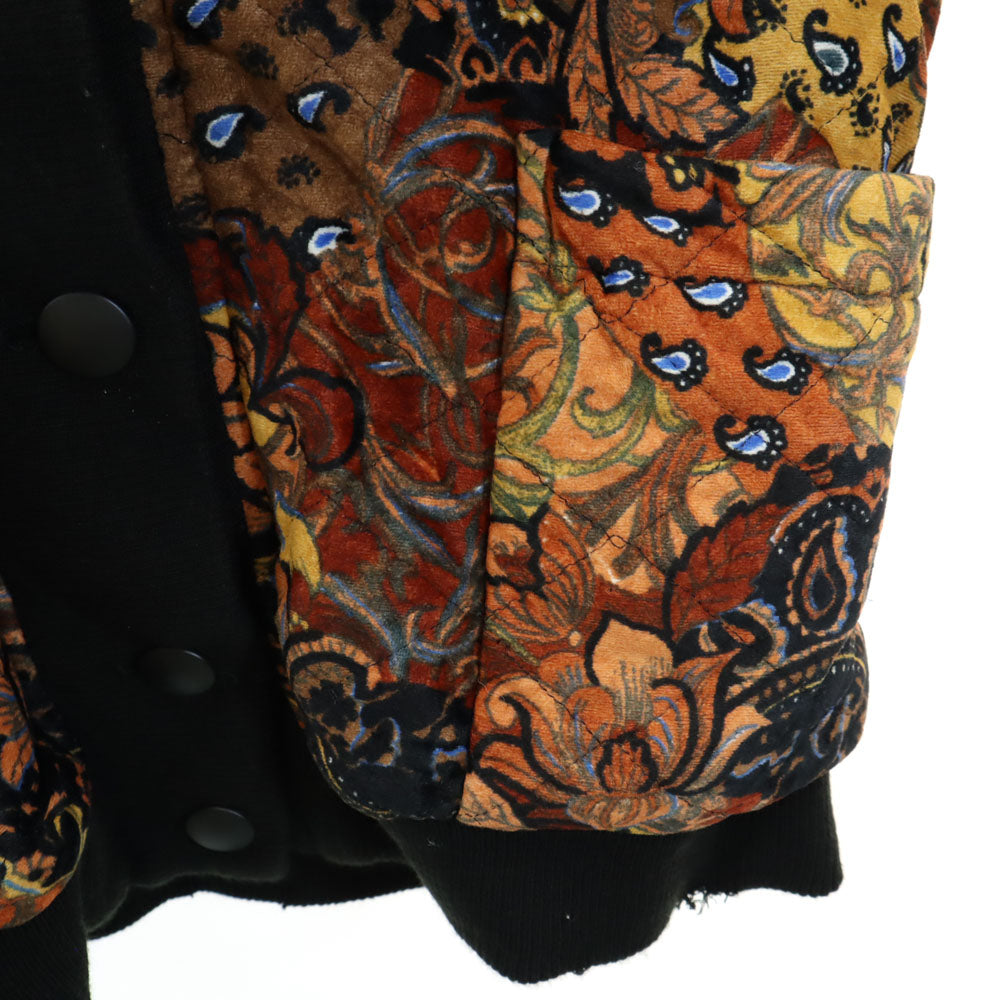 OLD オールド 80s 90s 総柄 ショールカラー キルティングジャケット ブラウン 他 レディース