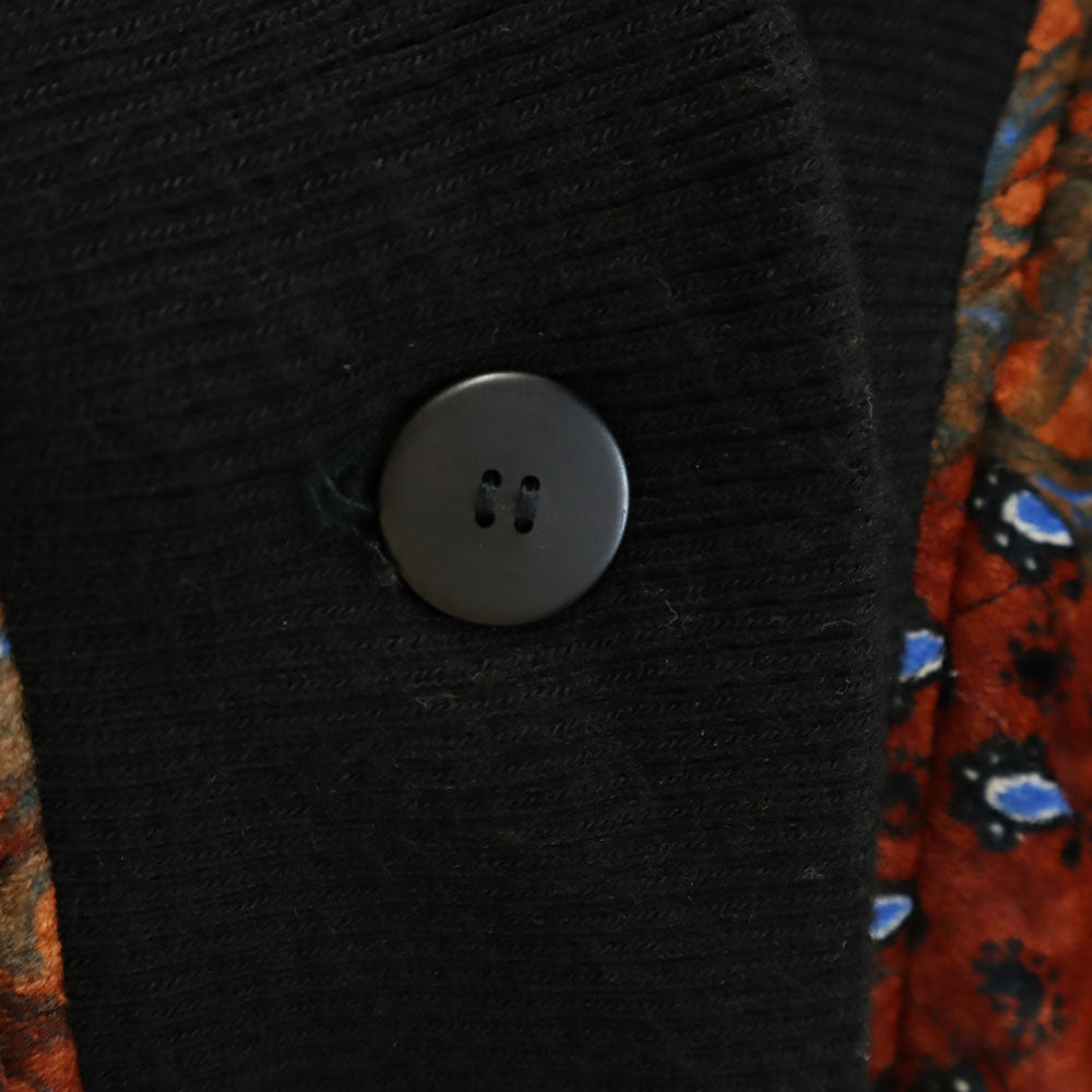 OLD オールド 80s 90s 総柄 ショールカラー キルティングジャケット ブラウン 他 レディース