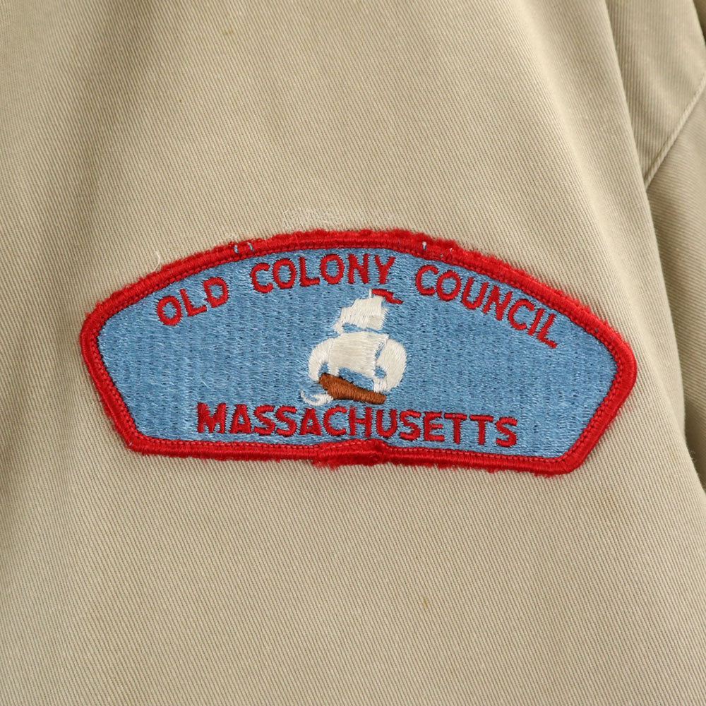 POLO RALPH LAUREN ポロラルフローレン 80s オールド USA製 ヴィンテージ スイングトップ L ベージュ チンスト ワッペン付き メンズ