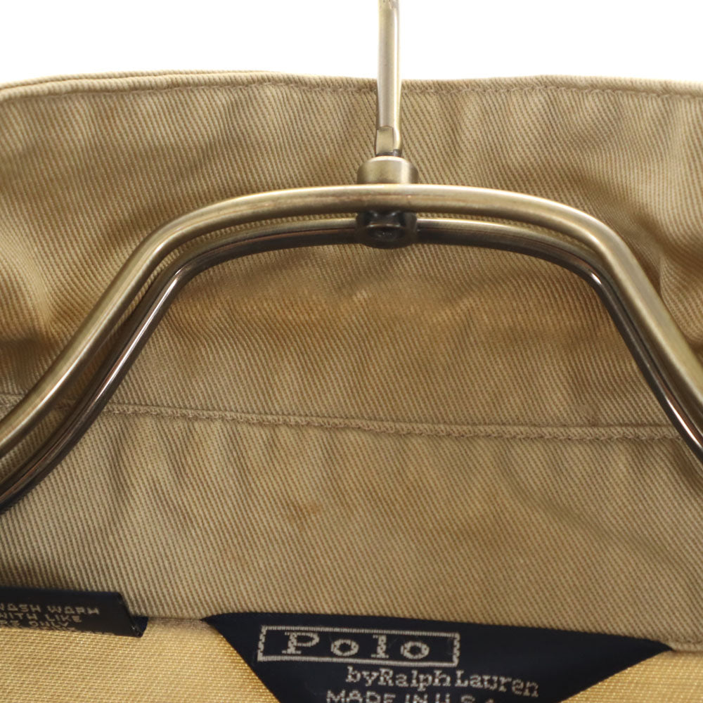 POLO RALPH LAUREN ポロラルフローレン 80s オールド USA製 ヴィンテージ スイングトップ L ベージュ チンスト ワッペン付き メンズ