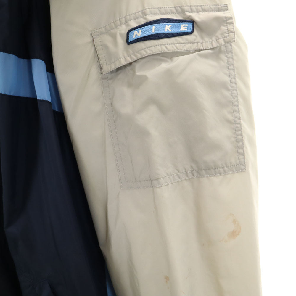 NIKE ナイキ オールド ナイロンジャケット XXL ネイビー フーディー メンズ