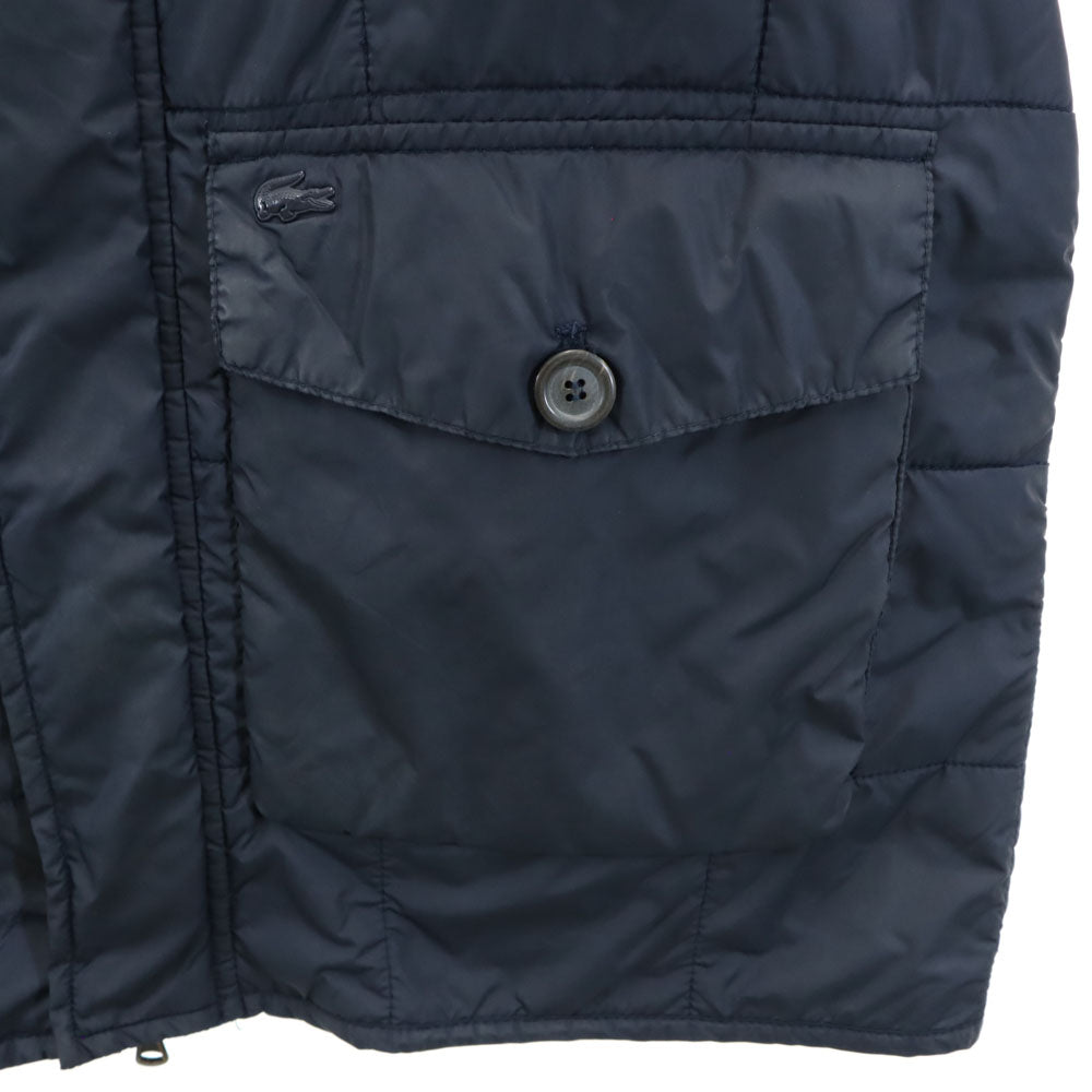 LACOSTE ラコステ キルティングジャケット M ネイビー 裏フリース メンズ