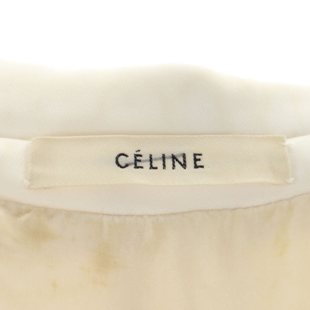 CELINE セリーヌ 長袖 テーラードジャケット 38 ホワイト系 レディース
