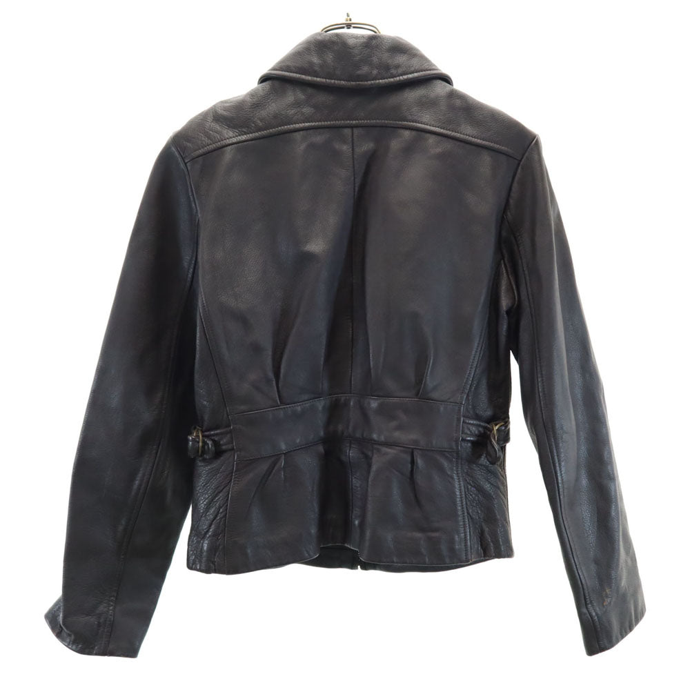 ANN TAYLOR アンテイラー 90s 00s オールド レザージャケット XS ダークブラウン レディース
