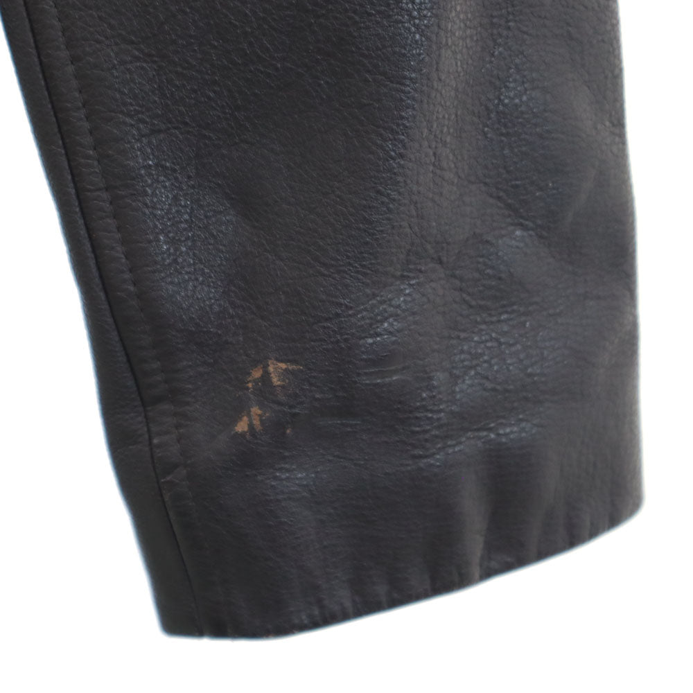 ANN TAYLOR アンテイラー 90s 00s オールド レザージャケット XS ダークブラウン レディース