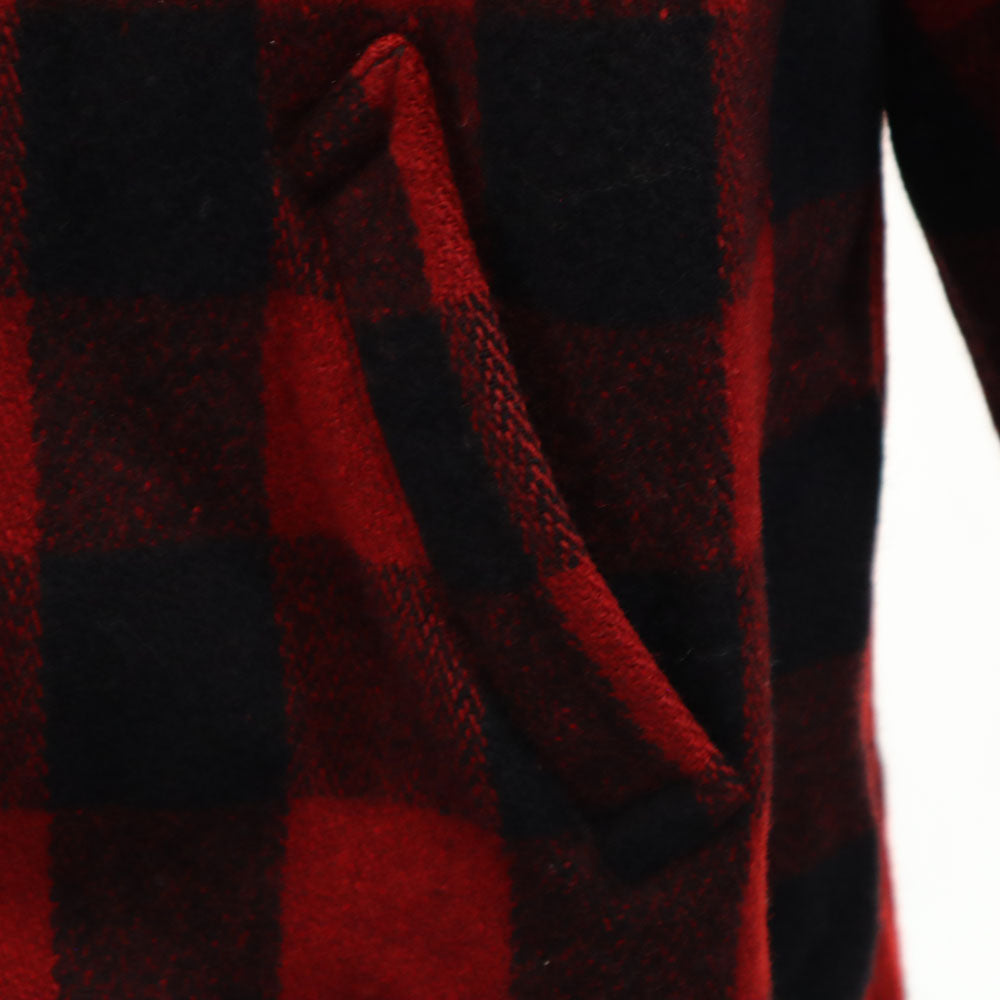 Harriswear 50s 60s ヴィンテージ チェック×無地 長袖 リバーシブル ジャケット ベージュ×レッド系 メンズ