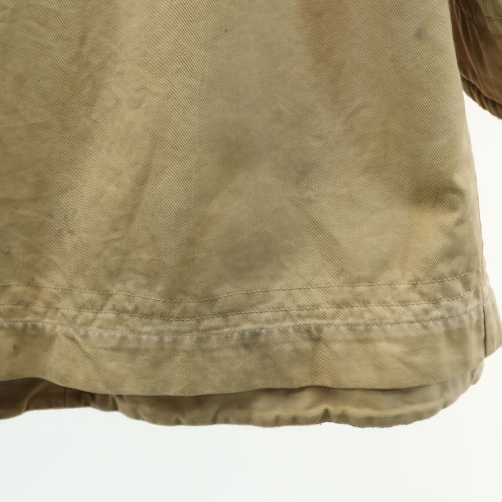 Harriswear 50s 60s ヴィンテージ チェック×無地 長袖 リバーシブル ジャケット ベージュ×レッド系 メンズ