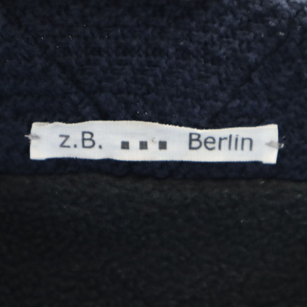 ツェットベーベルリン 長袖 オフタートル セーター M ネイビー ニット 裏フリース メンズ