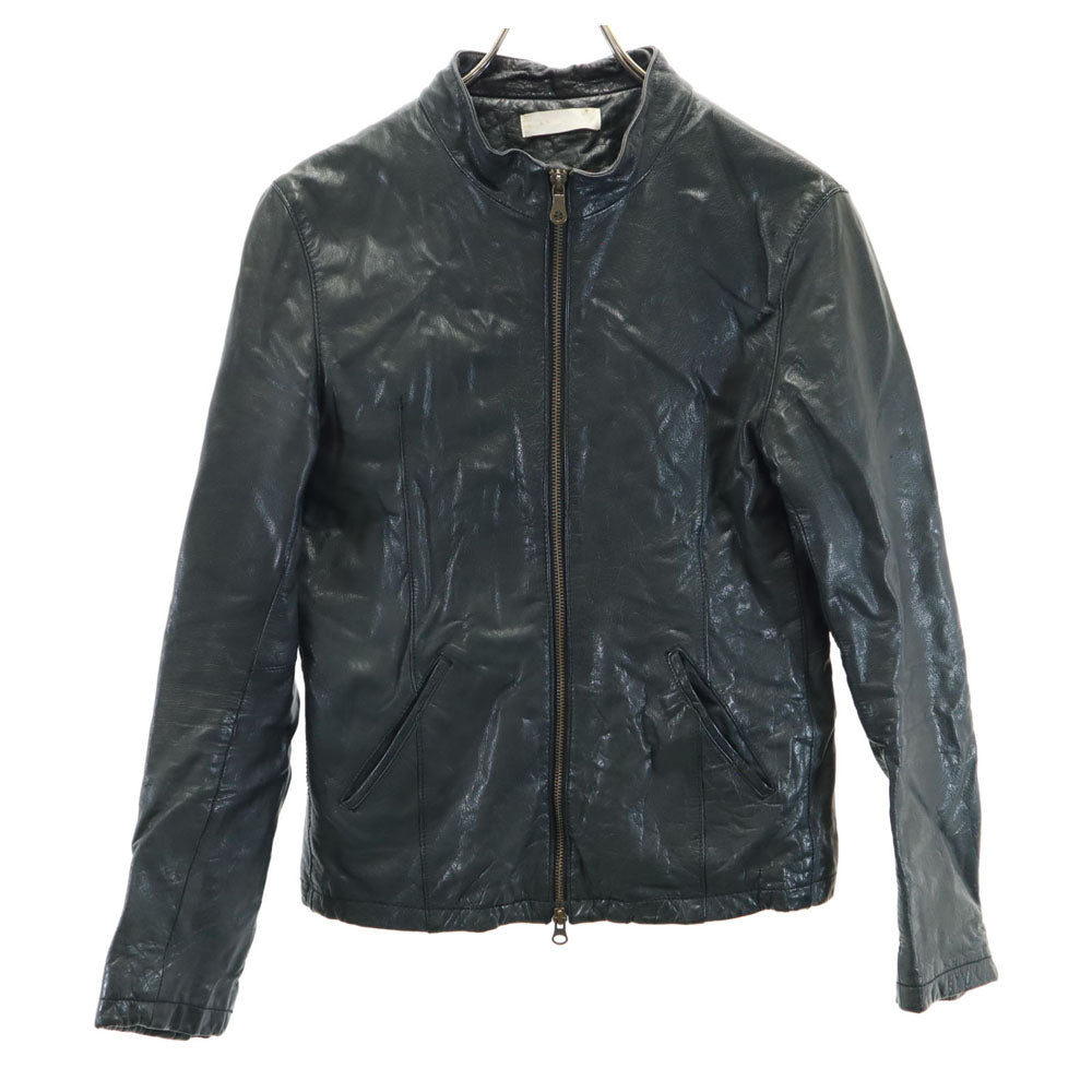 ルイス 牛革 シングルライダースジャケット S ブラック Lui's メンズ