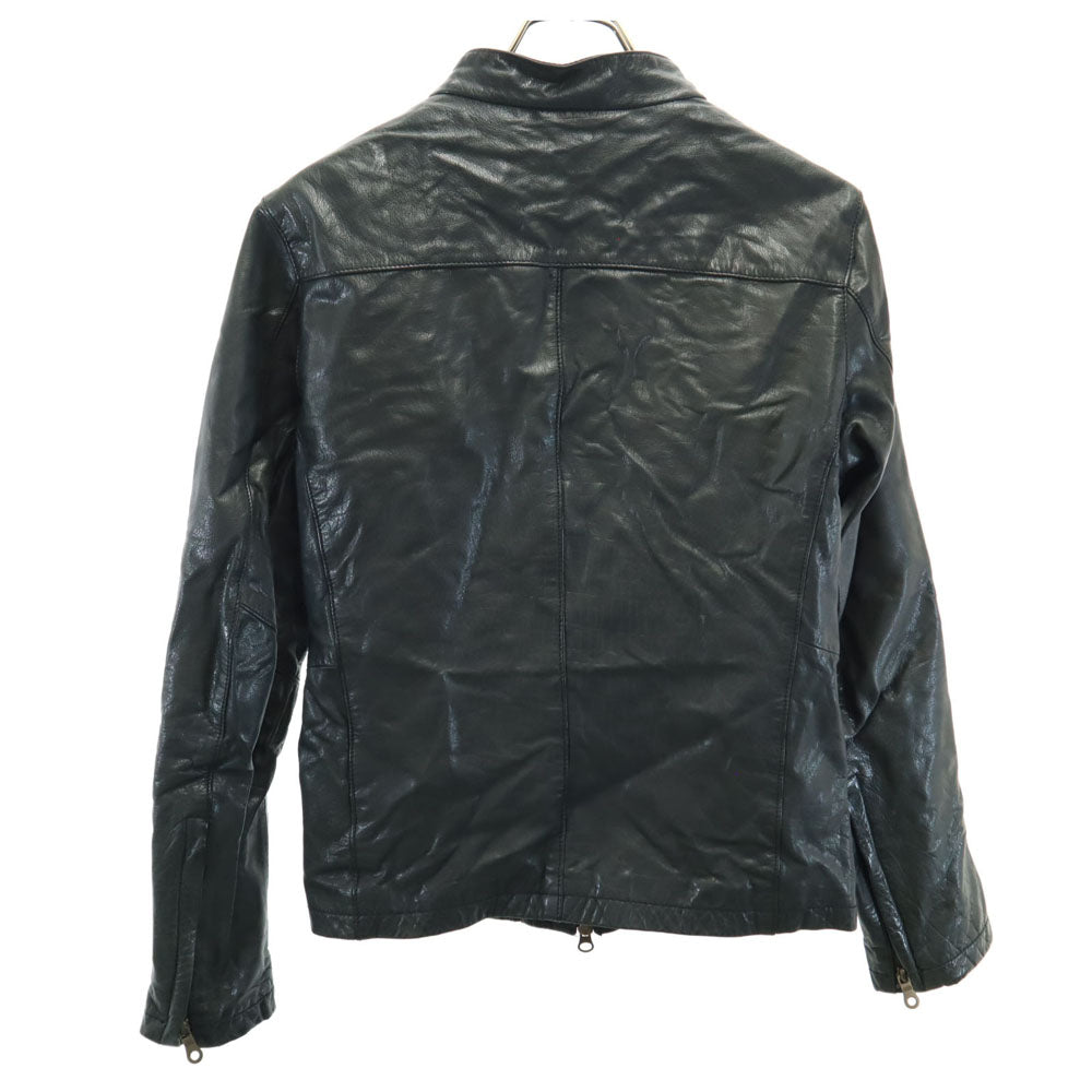 ルイス 牛革 シングルライダースジャケット S ブラック Lui's メンズ