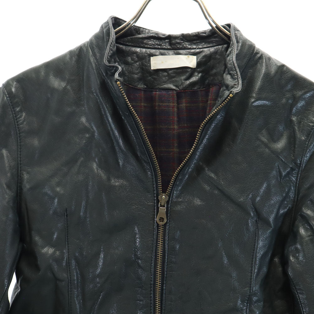 ルイス 牛革 シングルライダースジャケット S ブラック Lui's メンズ