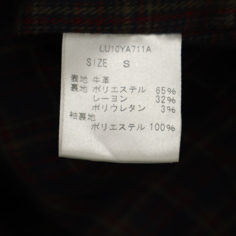 ルイス 牛革 シングルライダースジャケット S ブラック Lui's メンズ