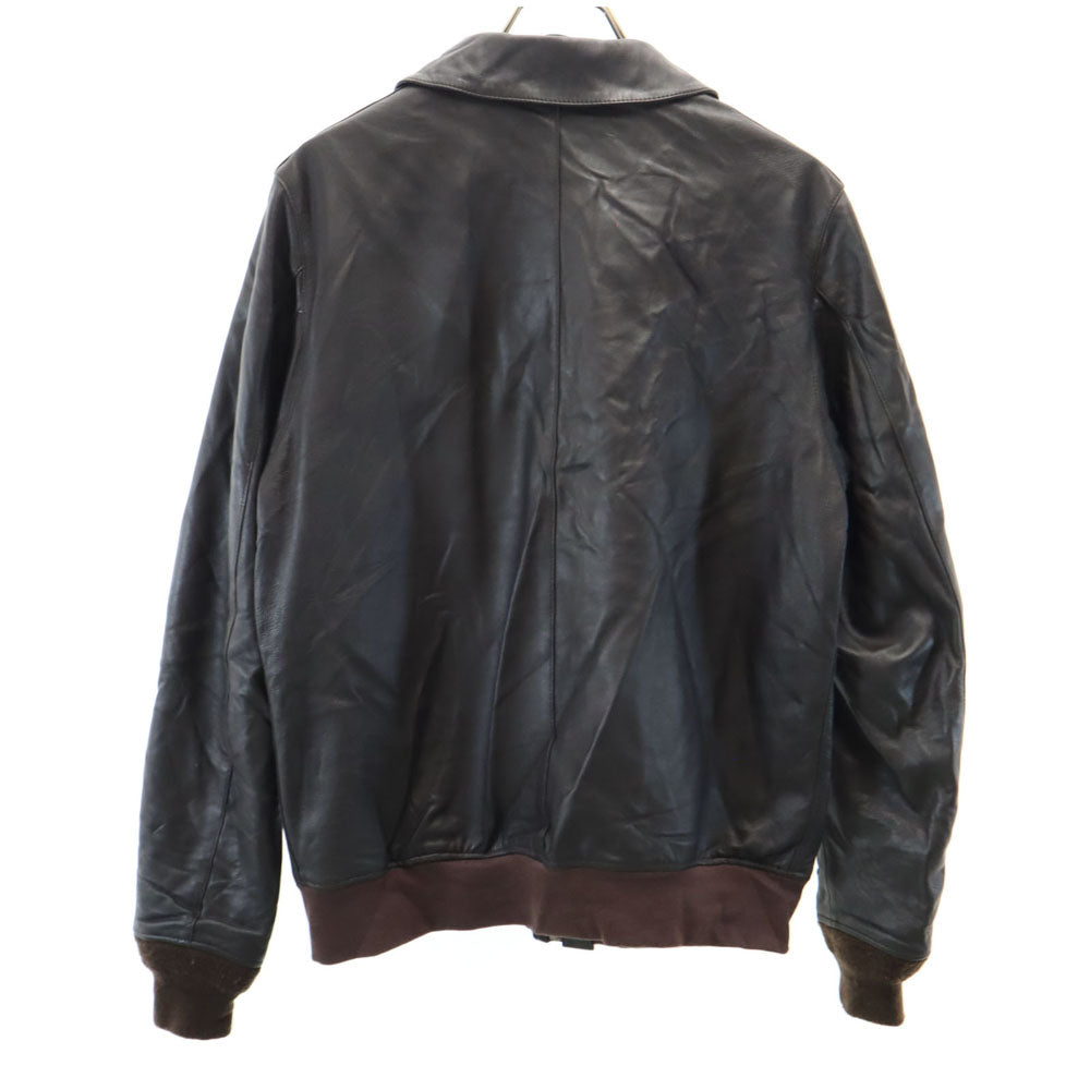 WTAPS ダブルタップス 長袖 シープスキン レザージャケット ブラウン系 羊革 羊皮 メンズ