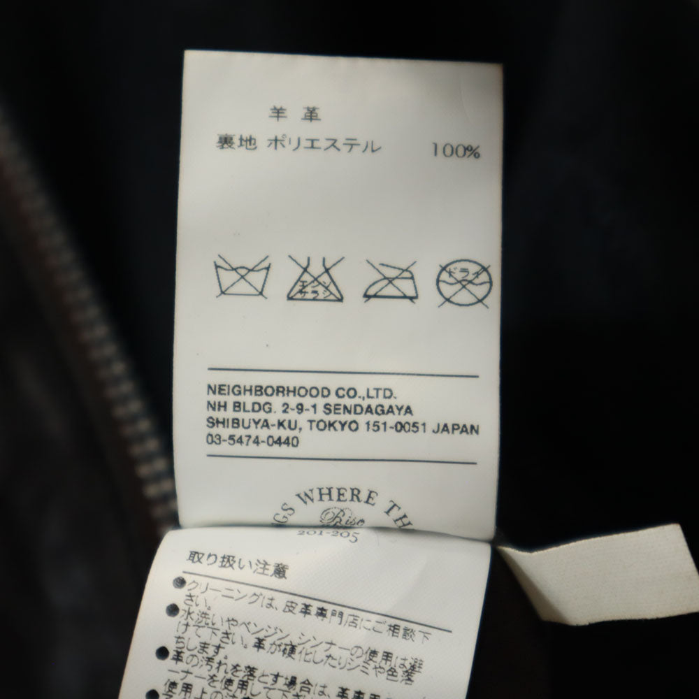 WTAPS ダブルタップス 長袖 シープスキン レザージャケット ブラウン系 羊革 羊皮 メンズ