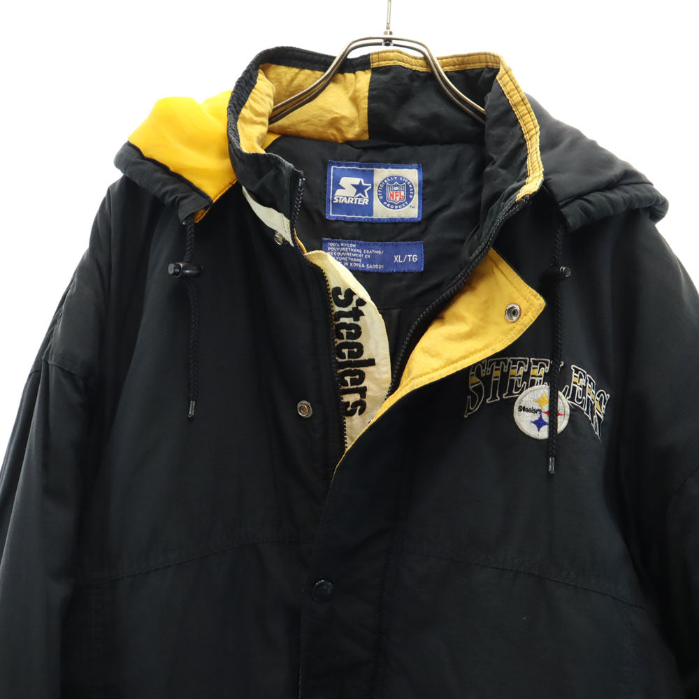STARTER スターター 90s NFL オールド 長袖 ナイロンジャケット XL ブラック系 フード メンズ
