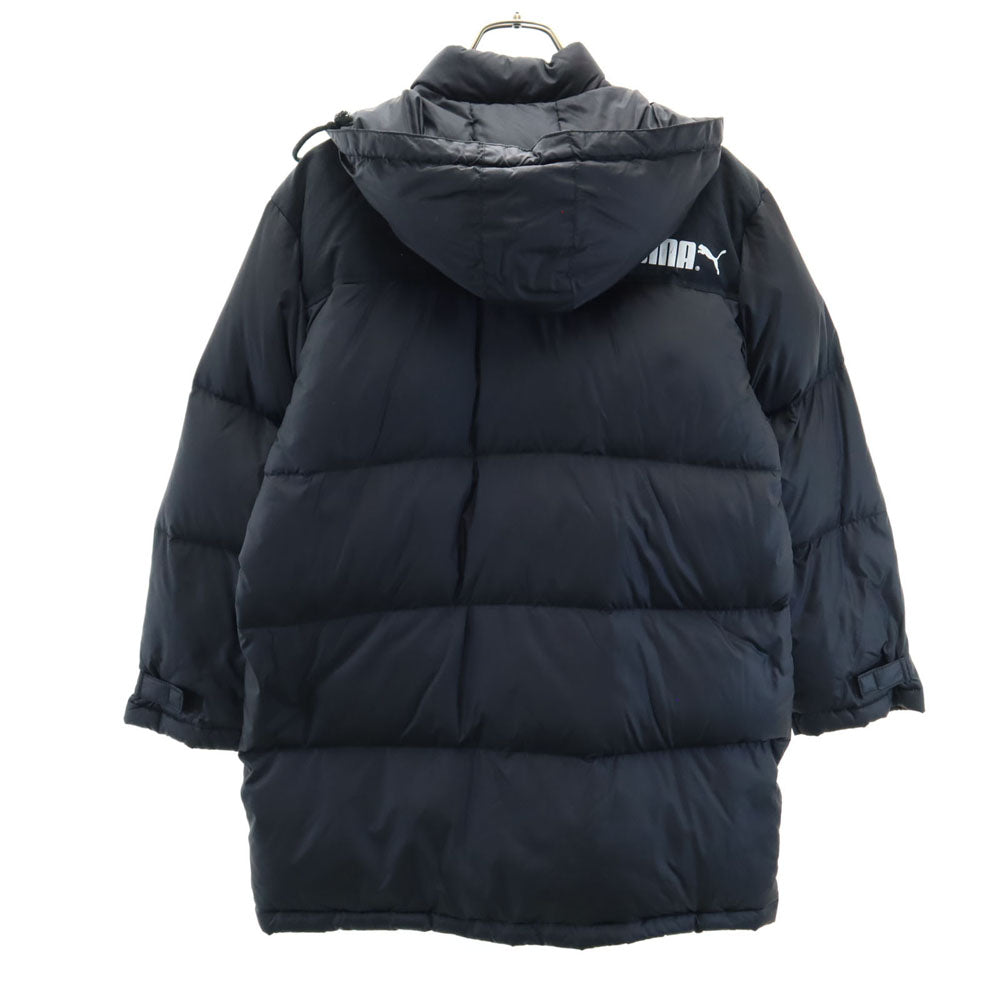 PUMA プーマ 90s オールド ヒットユニオン製 長袖 ダウンジャケット ブラック系 フード キッズ