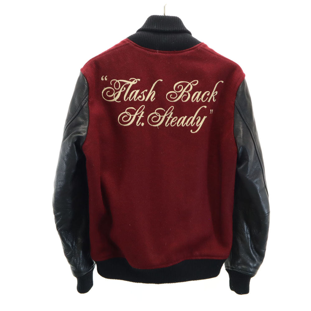 JACKROSE ジャックローズ ウールブレンド 長袖 ジャケット 3 ワインレッド 袖レザー メンズ