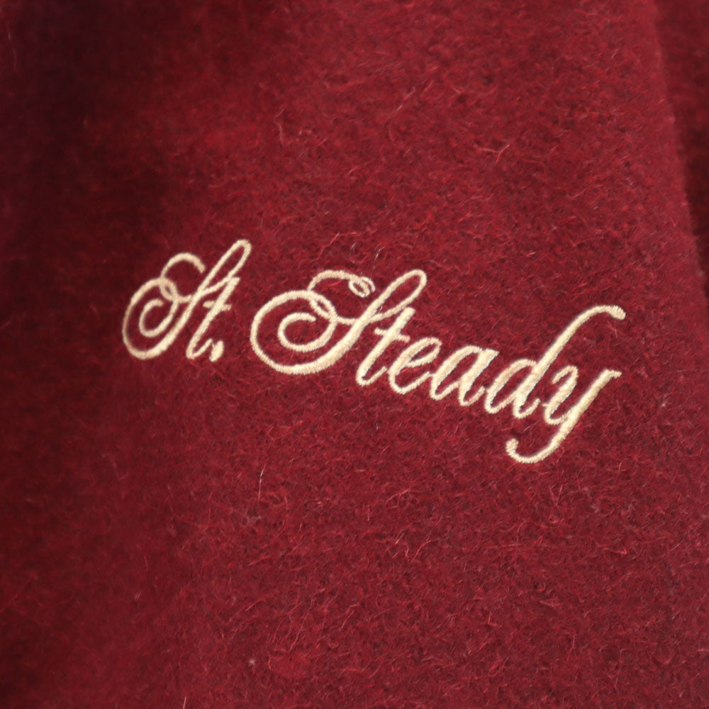 JACKROSE ジャックローズ ウールブレンド 長袖 ジャケット 3 ワインレッド 袖レザー メンズ