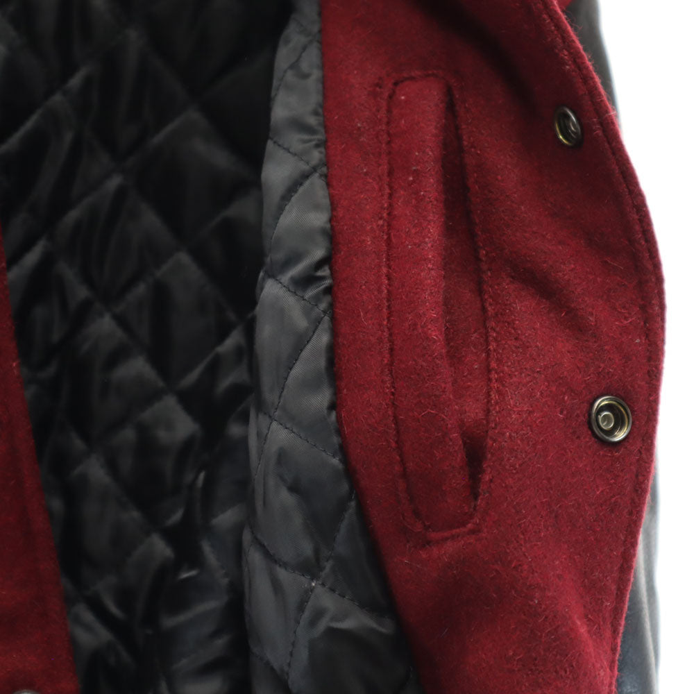 JACKROSE ジャックローズ ウールブレンド 長袖 ジャケット 3 ワインレッド 袖レザー メンズ