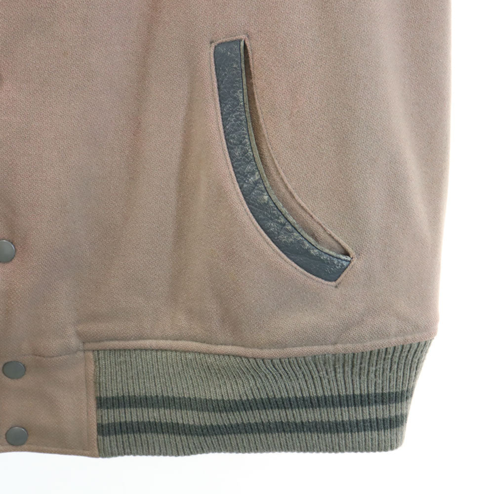 ブートレグブース ウールブレンド 長袖 スタジャン L ピンク系 袖レザー メンズ