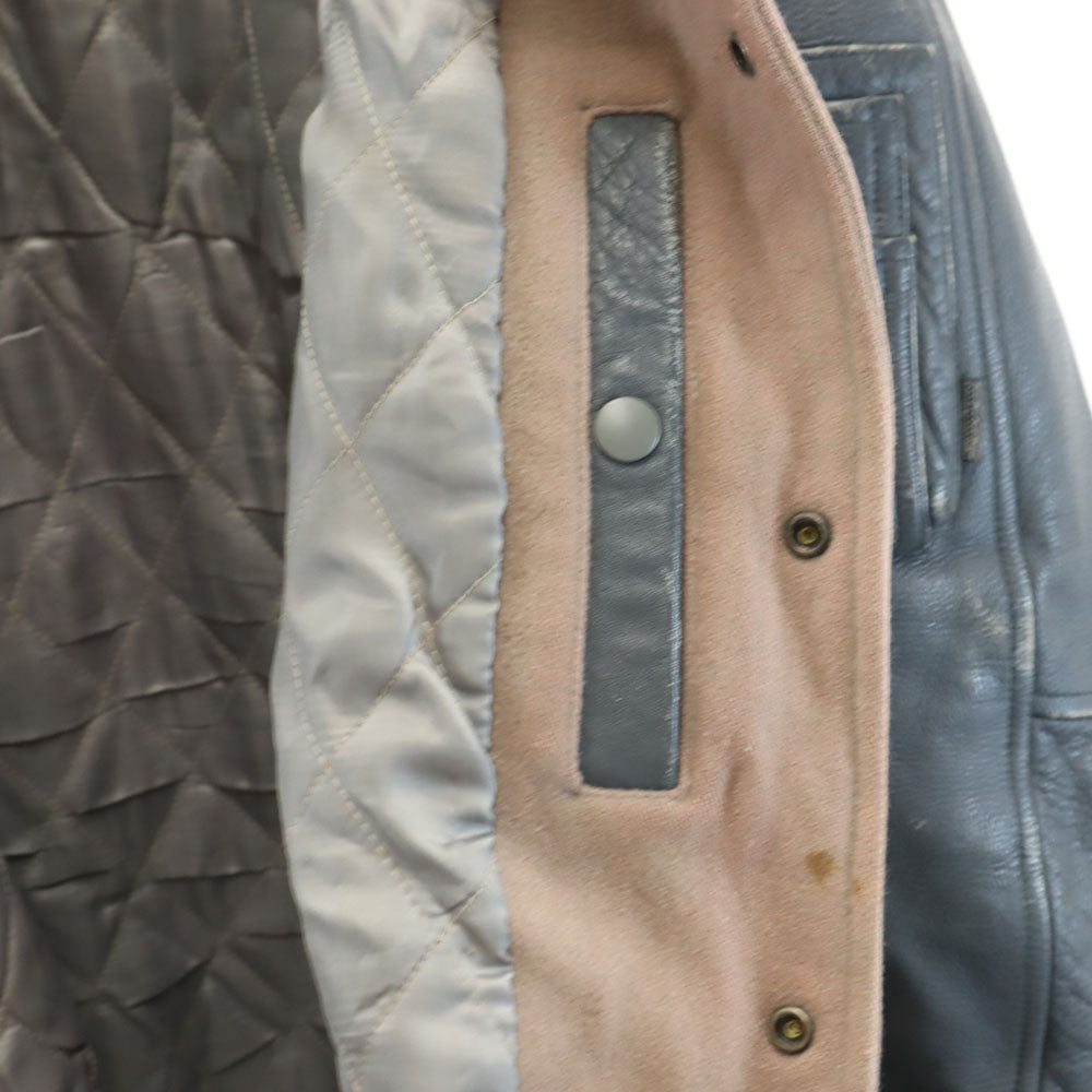 ブートレグブース ウールブレンド 長袖 スタジャン L ピンク系 袖レザー メンズ
