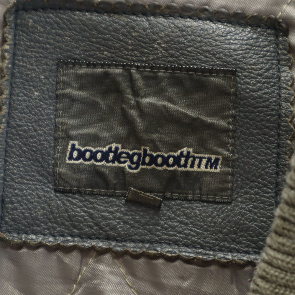 ブートレグブース ウールブレンド 長袖 スタジャン L ピンク系 袖レザー メンズ