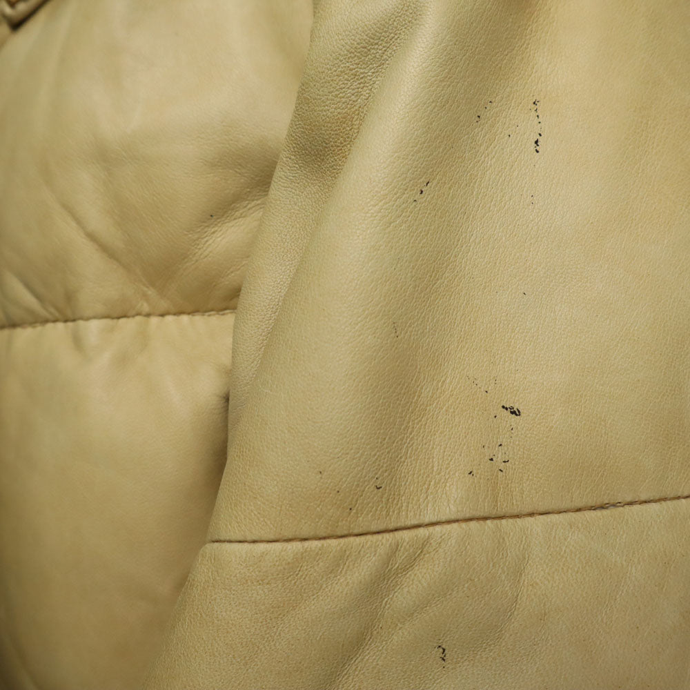 glamb グラム レザー ダウンジャケット 3 ベージュ メンズ