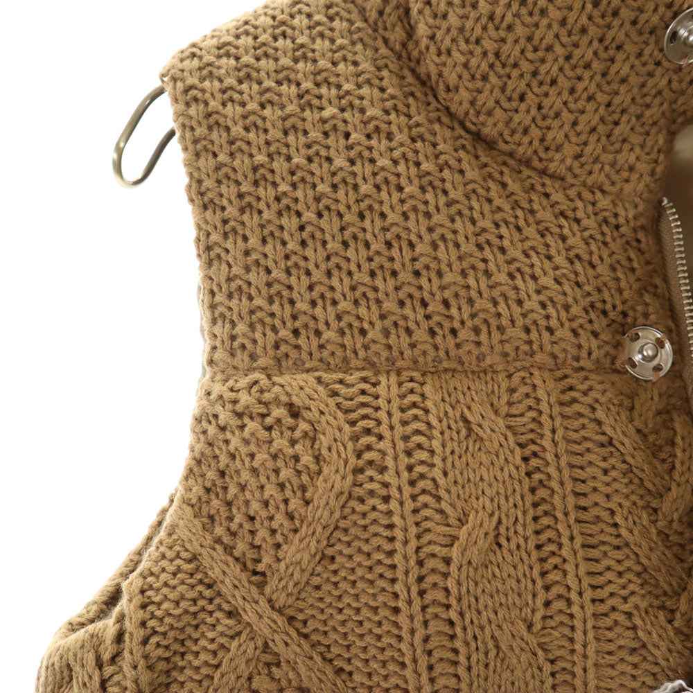 未使用 バンキッシュ アクリル ニット ベスト M ベージュ系 VANQUISH タグ付き メンズ