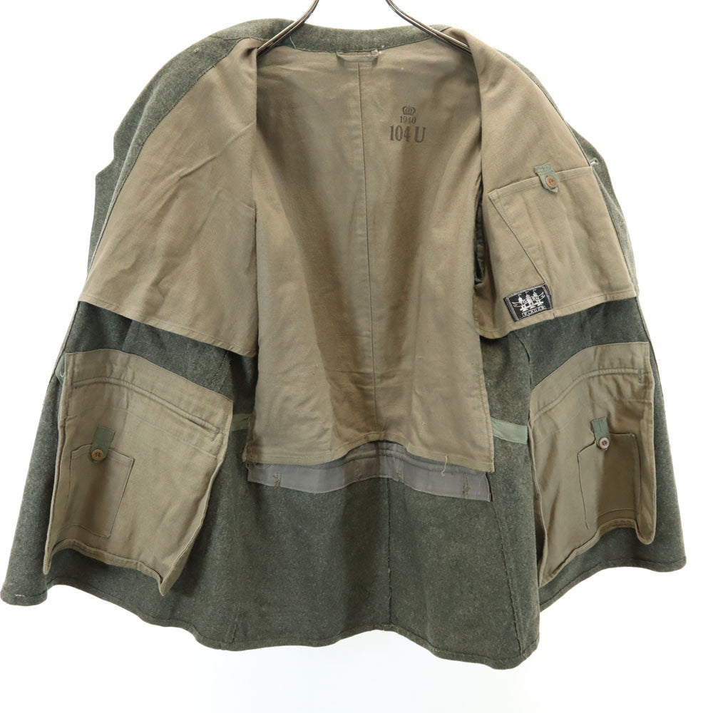 SWEDENISH ARMY スウェーデン軍 40s ヴィンテージ ミリタリー ウールジャケット 104U カーキ メーカーラベル付き メンズ