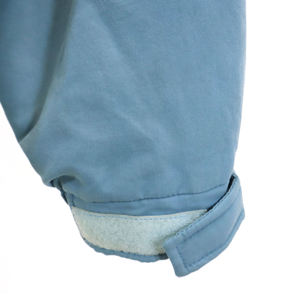 adidas アディダス 80s オールド デサント製 トレフォイルロゴ ナイロンジャケット M ライトブルー 裏ボア フーディー メンズ